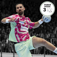 Füchse Berlin Matchworn Auswärtstrikot Fabian Wiede 2024-2025-2406579
