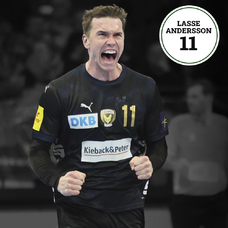 Füchse Berlin Matchworn CL-Trikot Lasse Bredekjaer Andersson 2024-2025-2406589