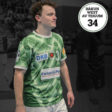 Füchse Berlin Matchworn Heimtrikot Hakun West av Teigum 2024-2025-2406602