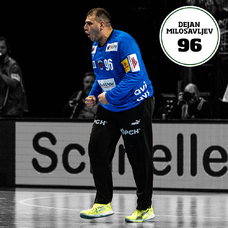 Füchse Berlin Matchworn Torhütertrikot Dejan Milosavljev 25/26 blau Finale HBL FINAL4-2456118