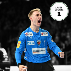 Füchse Berlin Matchworn CL FINAL4 Torhütertrikot Lasse Ludwig 25/26 blau-2465345